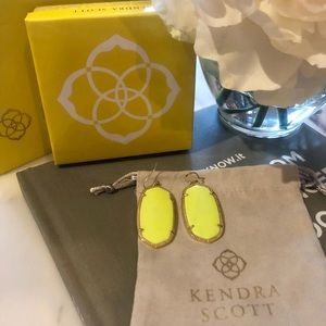 Kendra Scott Chartreuse Danielle Earrings